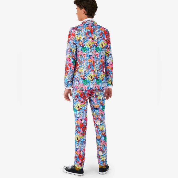 Opposuits Spongebob SquarePants Frenzy Suit Blazer Pants Tie Size 10Y Youth - Picture 6 of 10